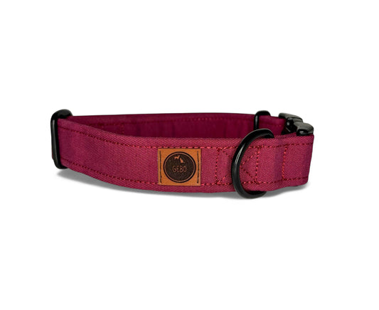 Personalised dog collar "Burgundy"