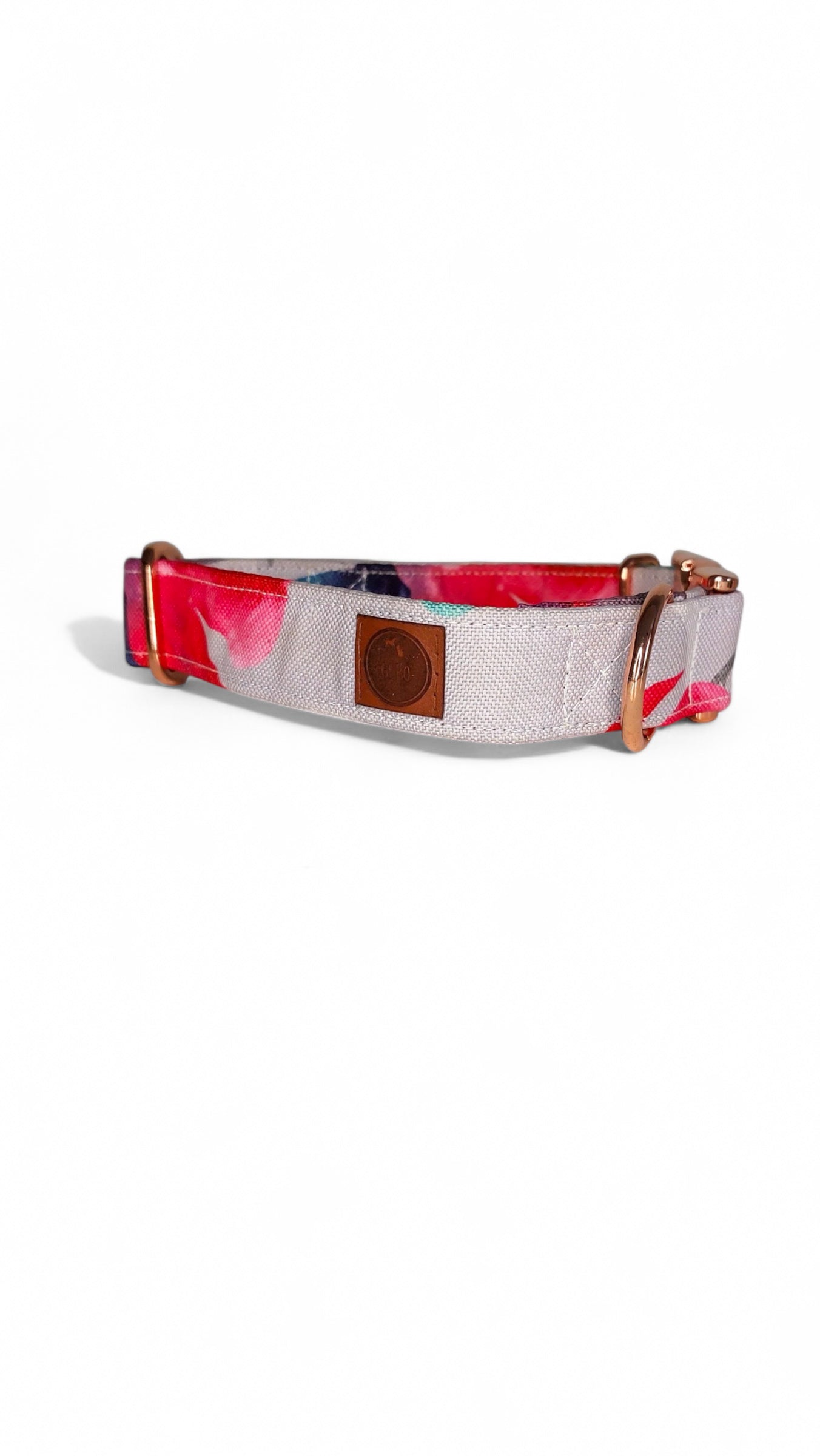PERSONALISED WATERPROOF FABRIC DOG COLLAR "FLOWER"