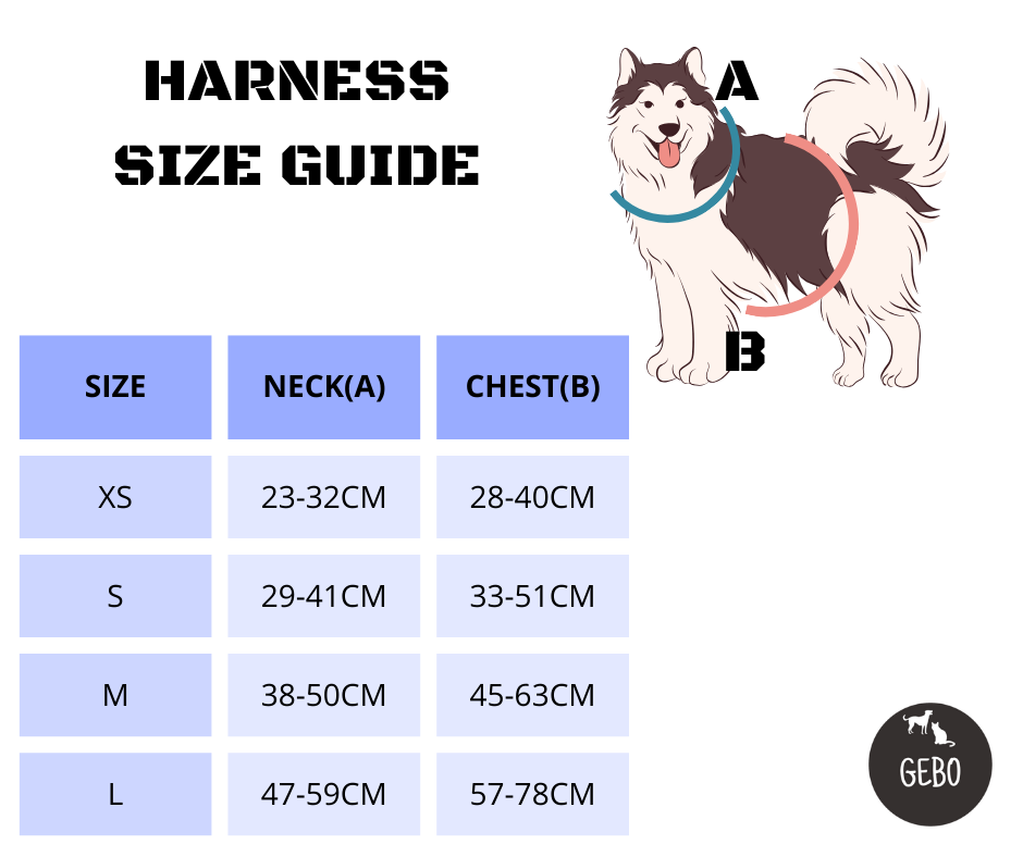 Harness size guide