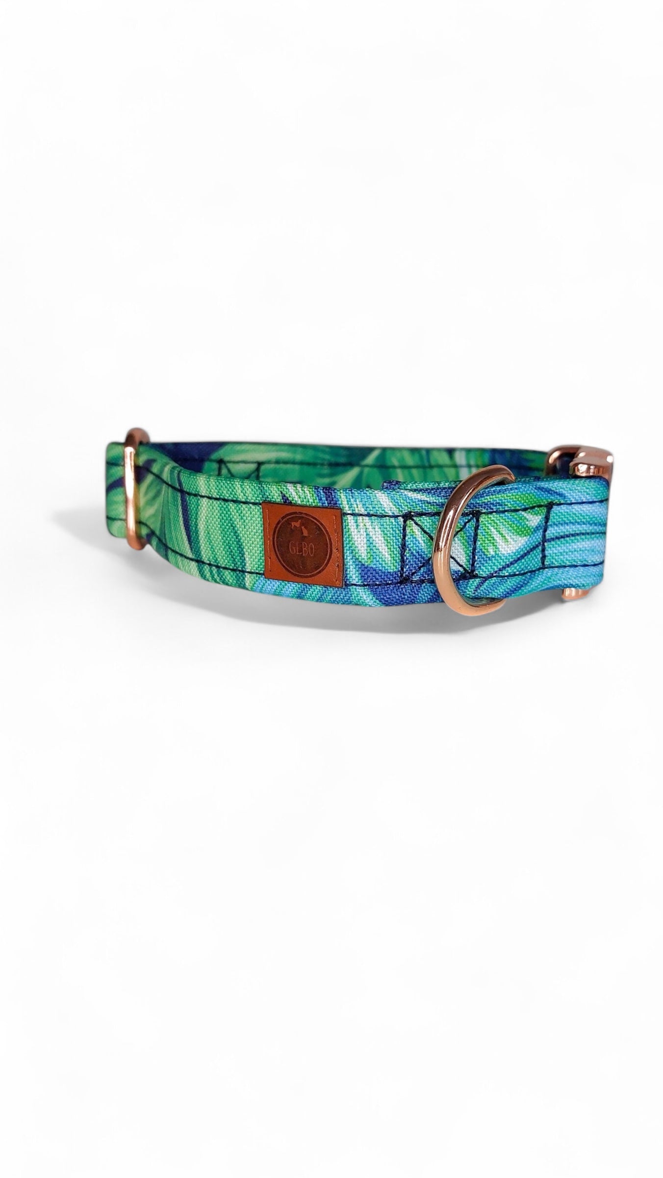 PERSONALISED  WATERPROOF FABRIC DOG COLLAR "JUNGLE"