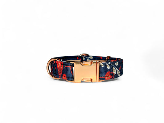 Personalised dog collar "winter forest"